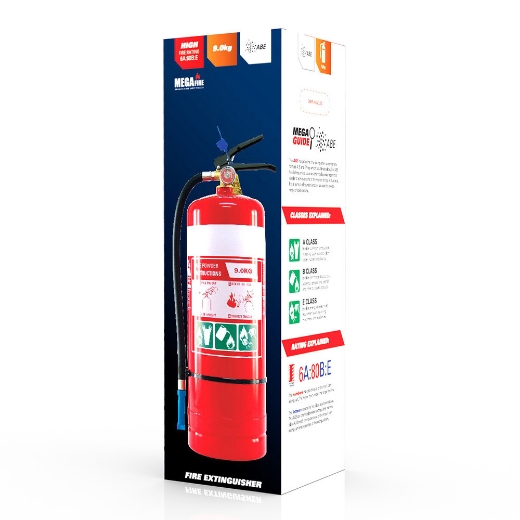 Picture of Megafire 9kg ABE Extinguisher c/w Wall Bracket