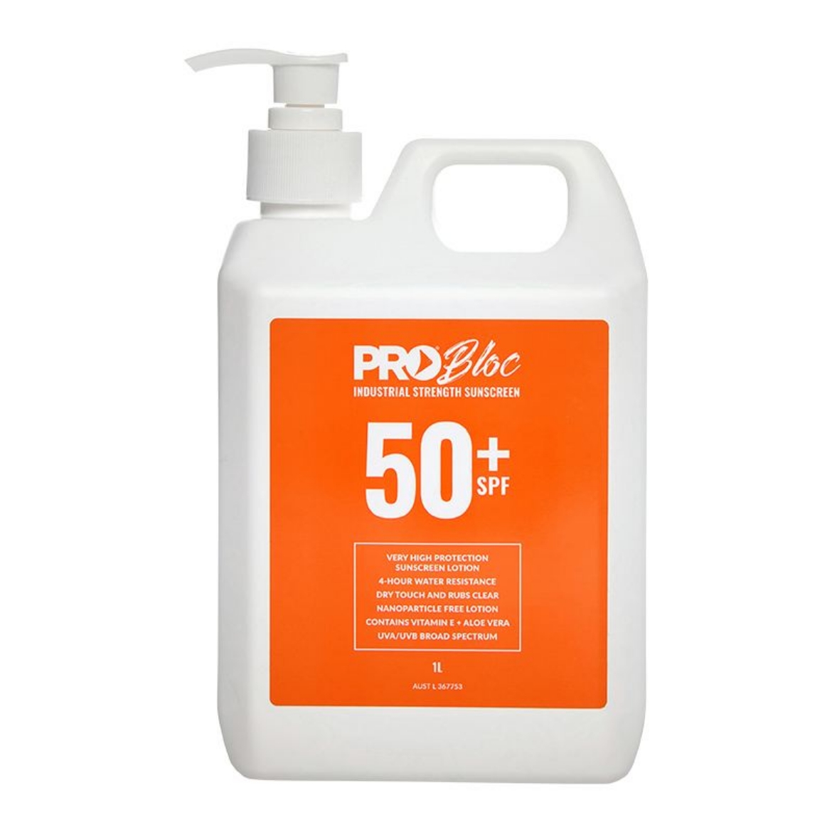 Picture of Probloc Spf 50 + Sunscreen 1L Pump Bottle