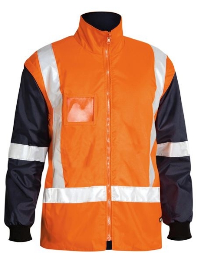 Picture of Bisley Taped 5 In 1 Rain Jacket ORANGE/NAVY